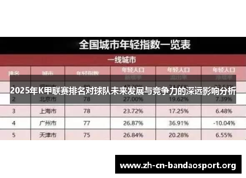 2025年K甲联赛排名对球队未来发展与竞争力的深远影响分析