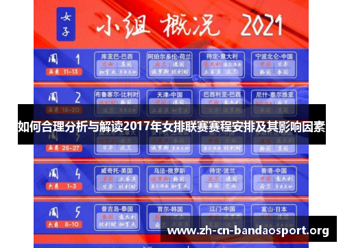 如何合理分析与解读2017年女排联赛赛程安排及其影响因素