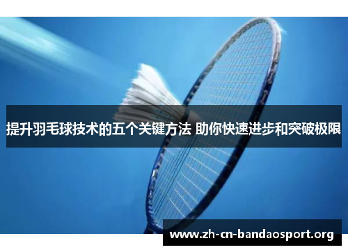 提升羽毛球技术的五个关键方法 助你快速进步和突破极限