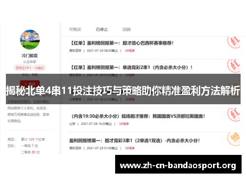 揭秘北单4串11投注技巧与策略助你精准盈利方法解析